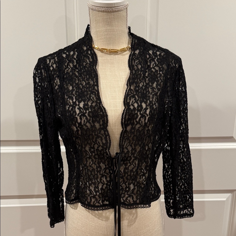 Evan Picone Black Lace Bolero
